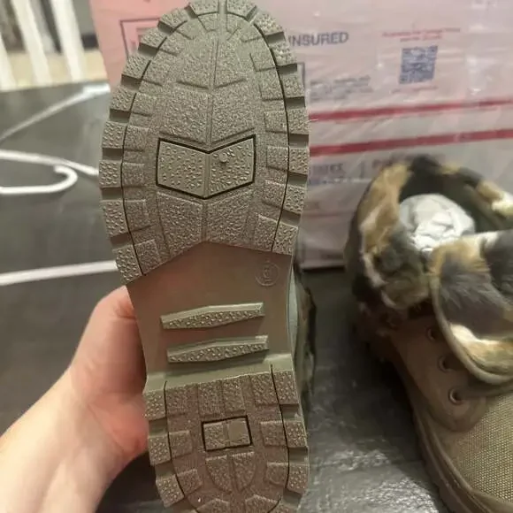 Rocket Dog Pilot Olive Lace Up Faux Fur Trim Ankle Boots - Picture 4 of 4